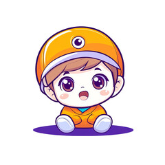 Playful baby character in a colorful setting cartoon style cheerful environment engaging viewpoint creative concept