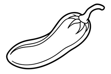 poblano chili  silhouette vector illustration