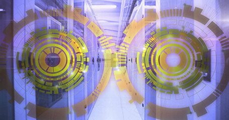 Image of scopes with data processing over computer servers