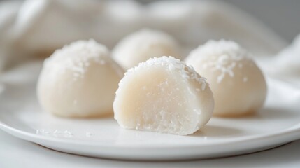 Delicious coconut macaroon balls made with fresh coconut and natural sweeteners, offering a healthier dessert alternative.
