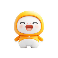 Joyful animated character digital art studio character design bright environment front view fun concept