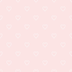 Heart pattern minimalist, baby pink background