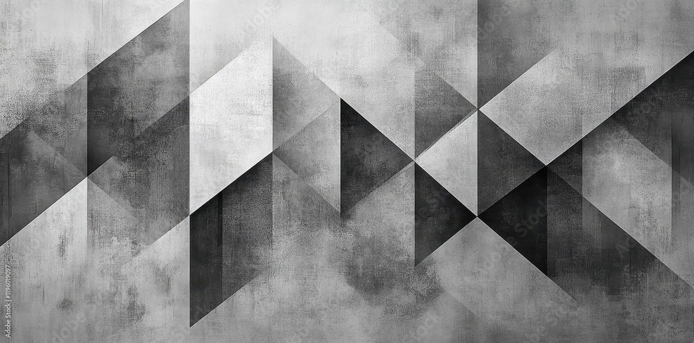 Poster abstract grayscale geometric triangle pattern design