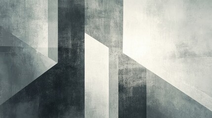 Abstract Grey and White Geometric Shapes Design