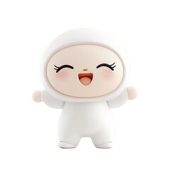Joyful character expression digital art cartoon style playful environment close-up view whimsical concept