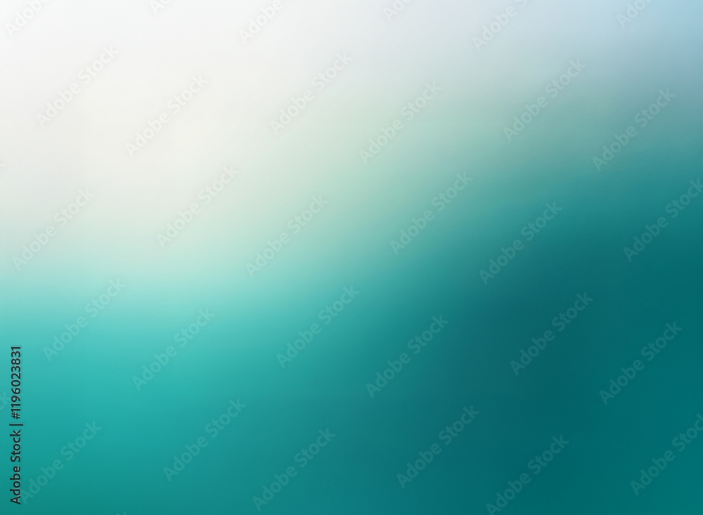 Poster serene gradient background transitioning from pale white to deep teal. evokes calmness and tranquili