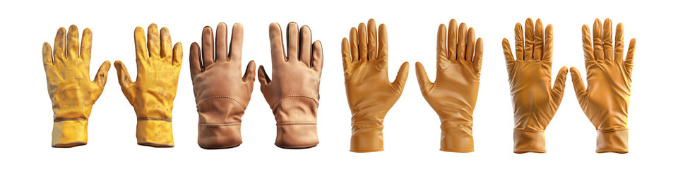 PNG Labor Gloves Isolated on White Background