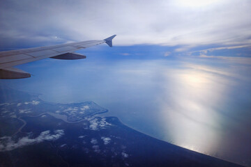 Obraz premium flight over the clouds