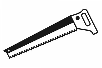 handsaw silhouette vector