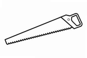 handsaw silhouette vector