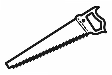handsaw silhouette vector
