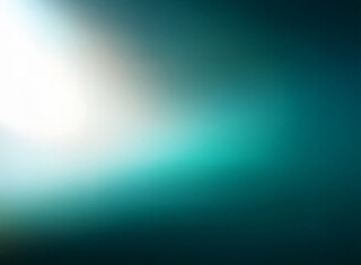 Abstract teal and white gradient background.  Soft, blurred, luminous effect creates a dreamy atmosphere. Perfect for design projects.