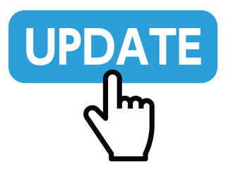 Obraz premium UPDATEボタンを押す指