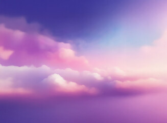 Dreamy pastel sunset sky.  Soft, fluffy clouds painted in shades of pink, purple, and white, create a serene and magical atmosphere.  The horizon blends seamlessly into the colorful sky.