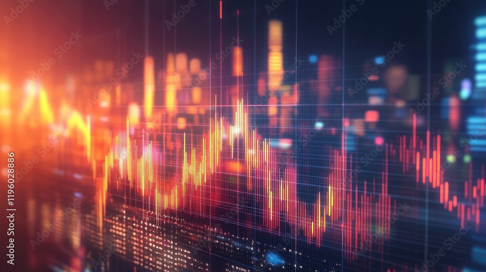 Poster A D graph with a sharp upward trend, symbolizing an increase in profits.
