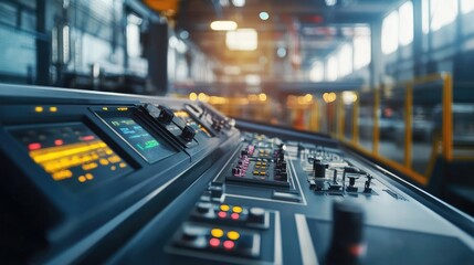 A clean and organized control panel for industrial machinery.