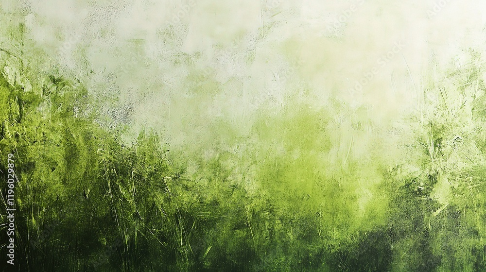 Poster abstract fresh green background with spring elements and lines