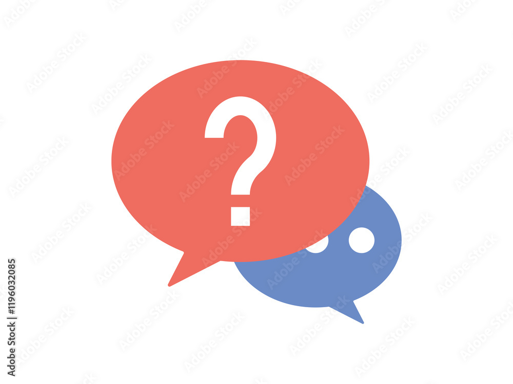 Fototapete question mark icon button in speech bubble. faq sign, customer support and support sign or ask and help signs with red question icon symbol - ask bubbles icons - frequently asked questions signs