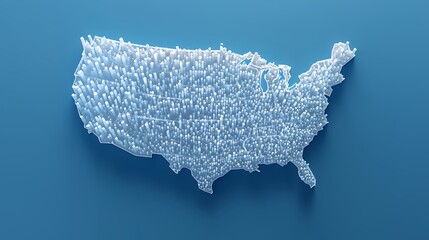 3D Model of the United States: A Visual Representation of Population Density