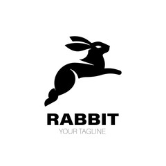 Rabbit Logo. Rabbit Logo Design. Rabbit Logo Brand. Rabbit Logo Vector Design Isolated on White Background