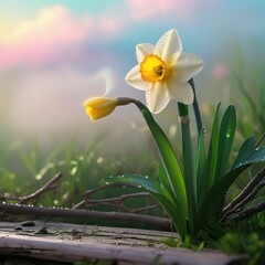 Fototapeta premium Good morning flower and nature…