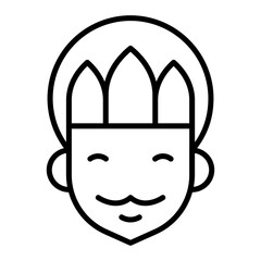 face of a person in carnival