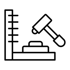 Hammer Game outline icon