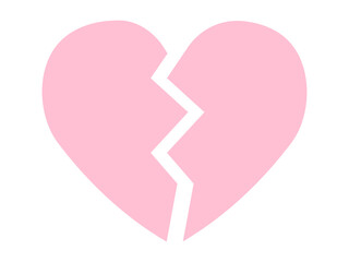 割れたハート（失恋ハート）のアイコン