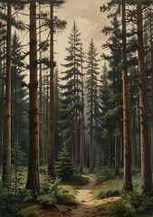 Obraz premium forest in the morning