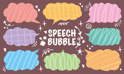 Valentines Day speech bubbles.Happy Valentine's Day love labels.Hand drawn doodle lettering quote frame with heart shape.Set of sticker for the lover.Valentine gift label.Love gift tags.Romantic blank