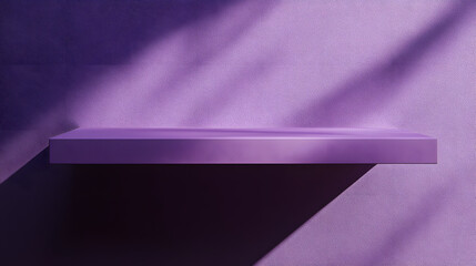 Obraz premium Purple Shelf Against Textured Purple Wall