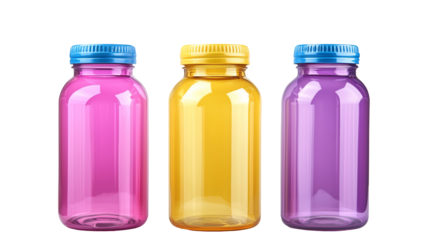 Plastic bottle container isolated on transparent  background 