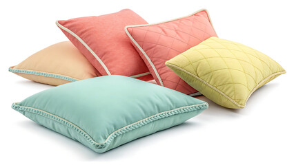 different colors of pillows