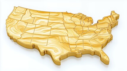 Golden Map of the United States