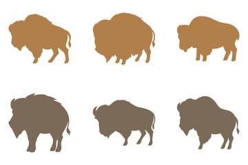 Simple Bison Illustration