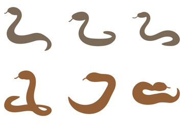 Simple Blind Snake Illustration