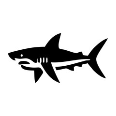 Fototapeta premium Black shark vector