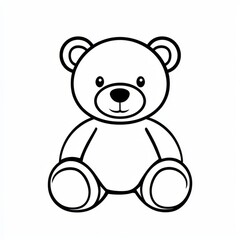 Fototapeta premium Adorable cartoon teddy bear illustration