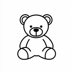 Obraz premium Cute cartoon teddy bear illustration