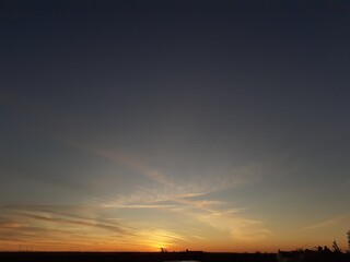 Beautiful sunset in the countryside © bdelfattah