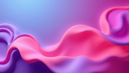 Naklejka premium Abstract Pink and Purple Fluid Wave Design