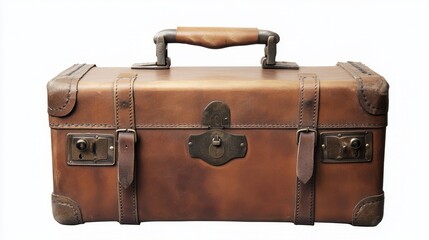 Vintage Leather Suitcase, Travel, Retro