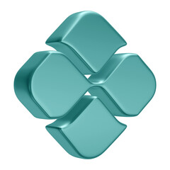 3D Asset Logo PIX Real Transfer with Isolated Background