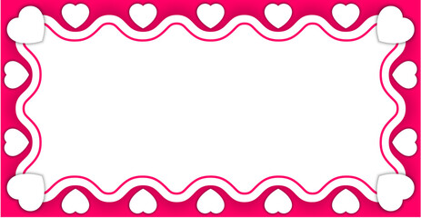 happy valentine's day background and frame decoration