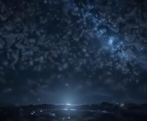 Dark blue night sky with glitter bokeh and starlight,  dark blue night,  sparkly night sky,  ethereal