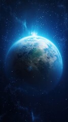Fototapeta premium Blue planet earth space astronomy universe.