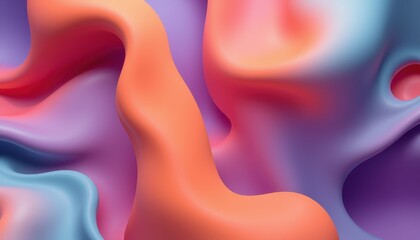Abstract Colorful Swirling Liquid Forms Design
