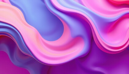 Naklejka premium Abstract Pink Purple and Blue Swirling Waves