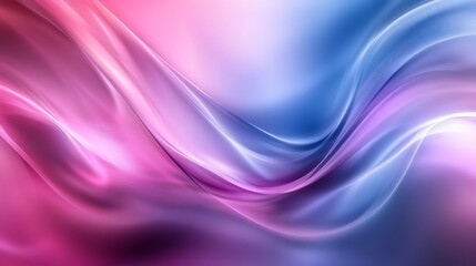 Naklejka premium A smooth, flowing abstract design featuring gradients of pink and blue hues.