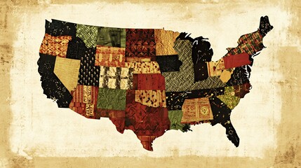American Patchwork: A Quilted Map of the United States